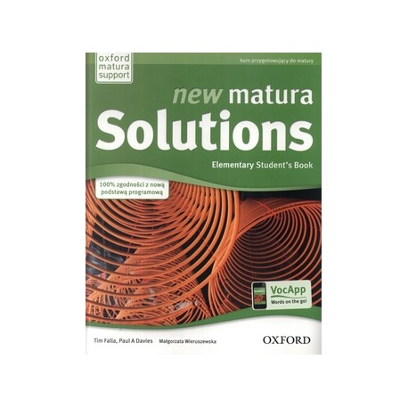 new matura Solutions Elementary Students’ Book